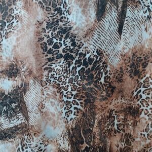 Women's Animal Print Scarf Leopard Snake Boho Sheer Fringe‎ Brown Fall Chic